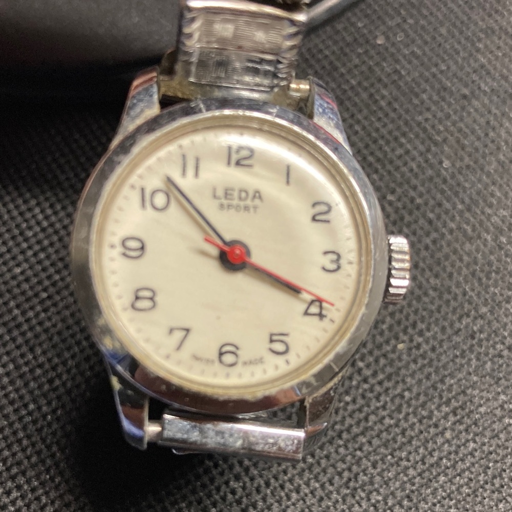 Vintage Leda Sport Swiss Made watch, parts/restore lot